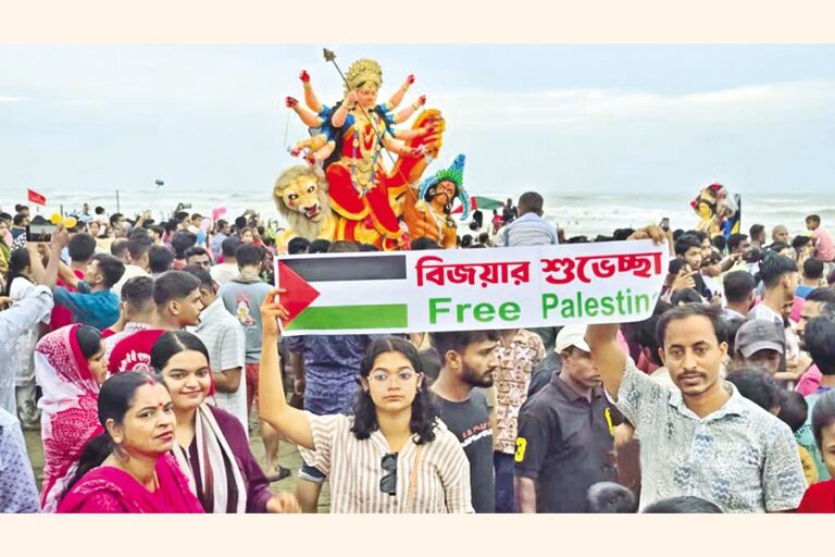 「ビジョヤ・ダシャミのご挨拶」と「自由なパレスチナ」