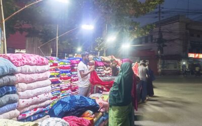 冬が近づくにつれ、ラジシャヒの毛布市場が活況を呈している