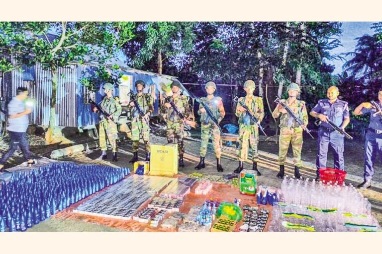 軍は大量の偽造タバコと化粧品を押収した