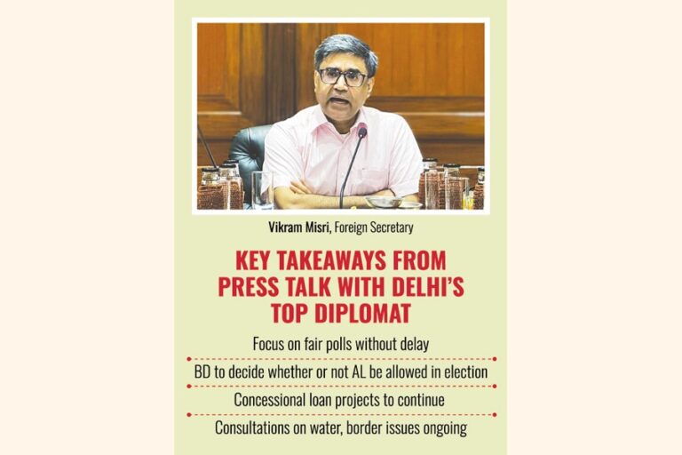 インドはBD選挙後、いかなる政府とも交渉する用意がある