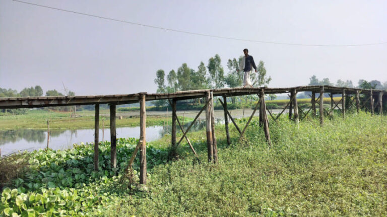 ぐらぐらする橋が地元住民を危険にさらす