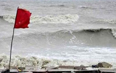 港湾当局は注意信号1の掲揚を要請