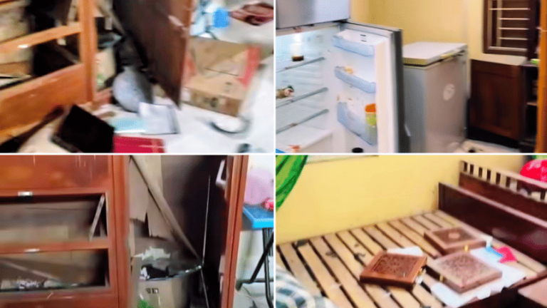 ハシナ元大統領に対するICT判決後、ハミド元大統領の自宅が襲撃される