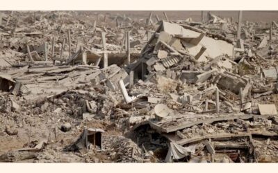 戦争後のガザ地区の完全な荒廃