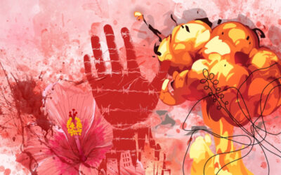 赤いハイビスカスの色