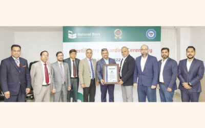 国立銀行がISO認証を取得