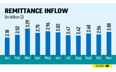 11月の送金額は31％増加