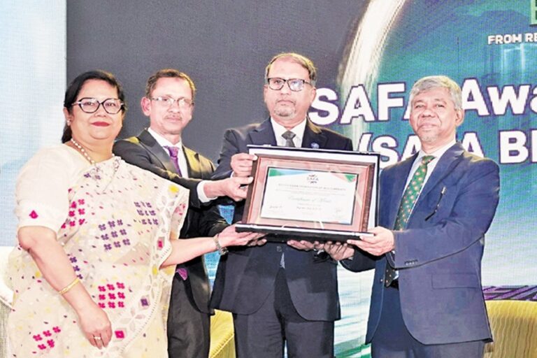 アグラニ銀行がSAFA功労賞を受賞