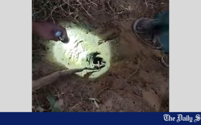 穴に落ちてから4時間後に3歳児の遺体が回収される