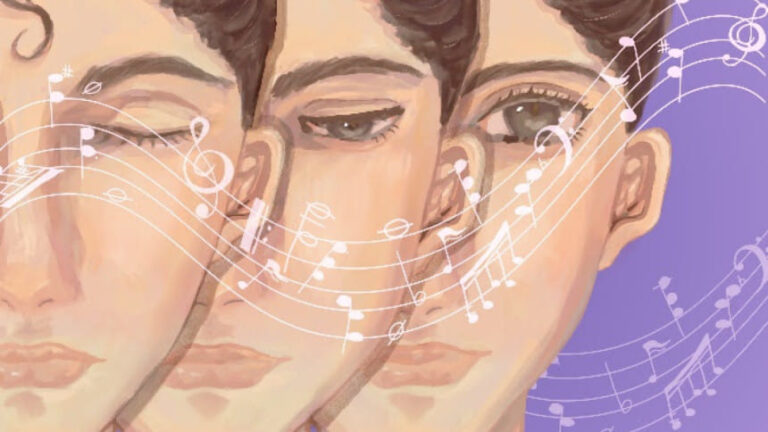 音楽に合わせて目が瞬きます！