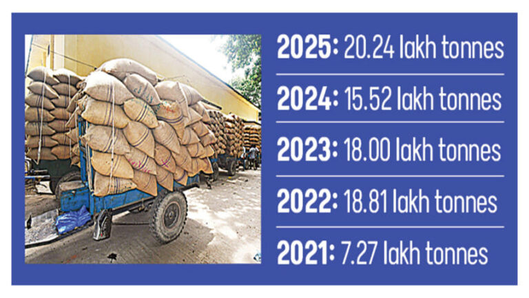 食糧備蓄が200万トンに達し、5年ぶりの高水準