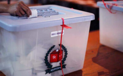 投票日を目前にして希望に向かって