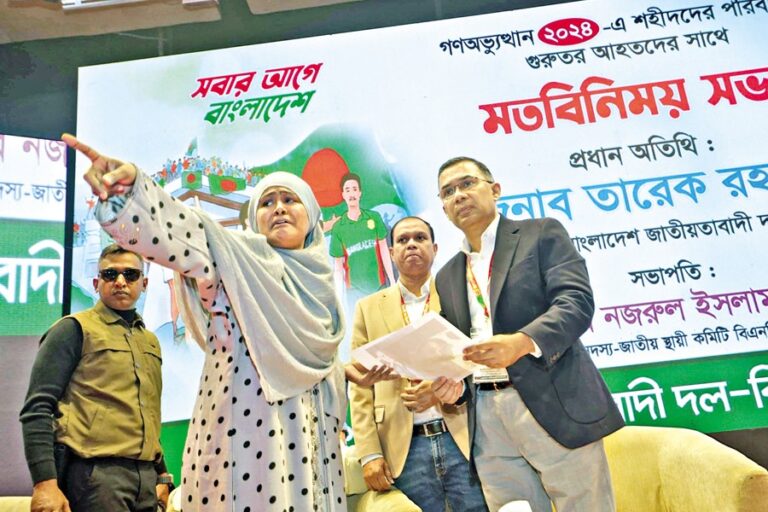 BNPが政権を握れば7月の殉教者の家族のための別部門を設置：タリック氏