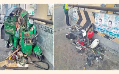 ムチャック高架橋で正面衝突、2人死亡