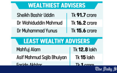 暫定政府顧問の資産は25年度に平均6％増加した。