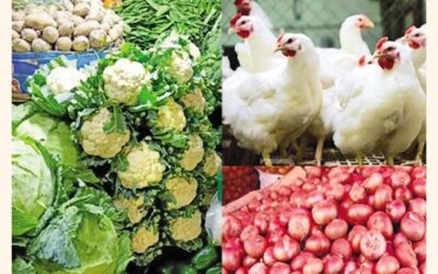 供給の混乱により野菜、鶏肉、タマネギの価格が上昇