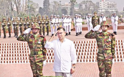 タリーク・ラーマン首相は1971年の解放戦争の殉教者に敬意を表した。