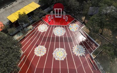 写真: セントラル・シャヒード・ミナールでのエクシェイ2月の準備