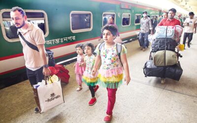 イード休暇中の帰省客の旅がスタート