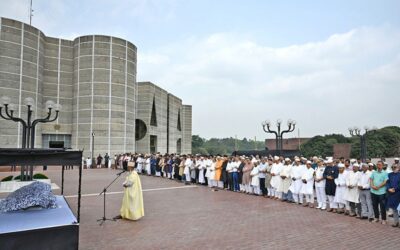 元国会議員GMファズルル・ハク氏の葬儀がJSサウスプラザで執り行われた。