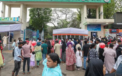 8万人の来場者が国立動物園に押し寄せる