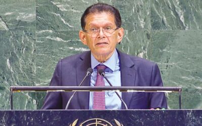 カリルール・ラフマン外務大臣が記念式典で演説する