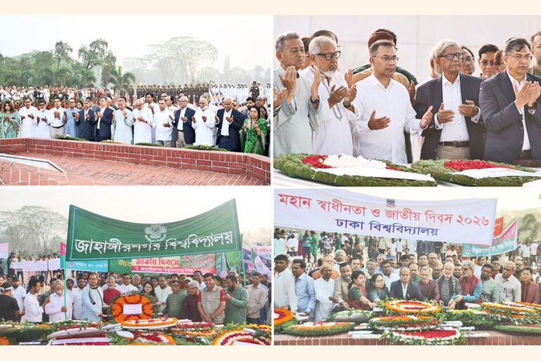 時計回り（左上から）（１）首相兼BNP党首タリク・ラフマン