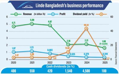 リンデ社、利益が9％減少したことを受け、現金配当を100％に引き下げ