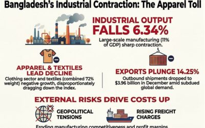 アパレル産業の減速により、LSMは6.34％縮小。