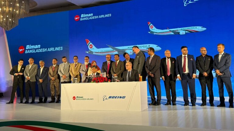 ビマン航空はボーイング社と新型航空機14機の購入契約を締結した。