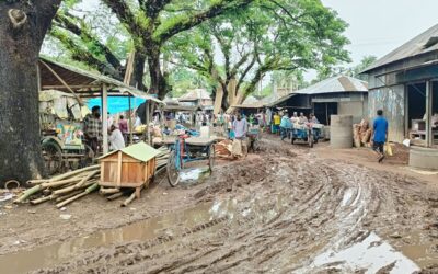 ギオール市場はインフラ整備の不備で苦境に立たされている。