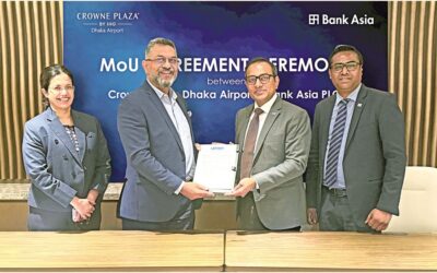 バンク・アジアがクラウンプラザ・ダッカ空港と契約を締結