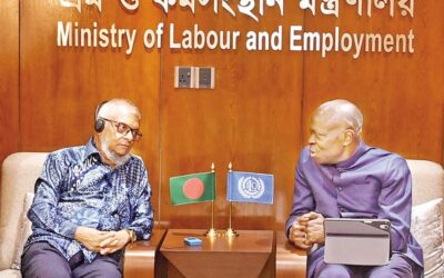 国際労働機関（ILO）事務局長ギルバート・F・ホウングボ氏が労働雇用大臣と会談