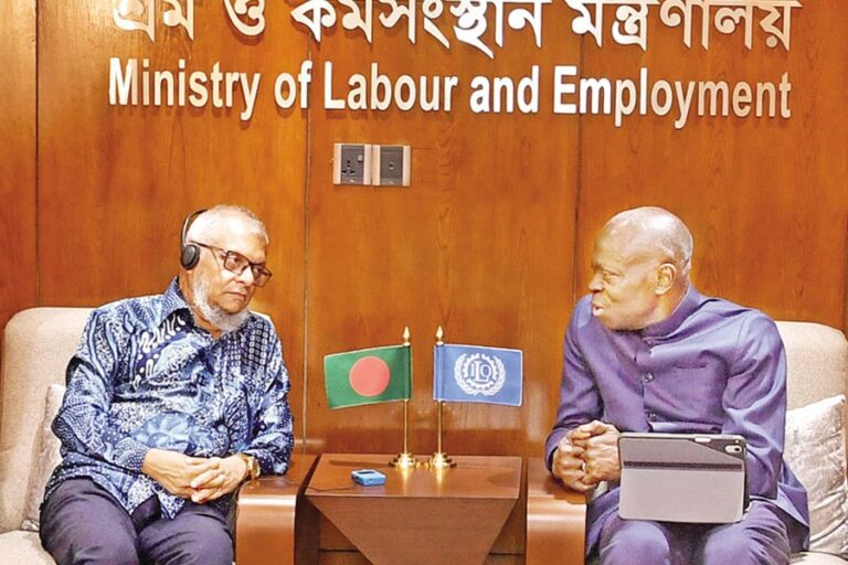 国際労働機関（ILO）事務局長ギルバート・F・ホウングボ氏が労働雇用大臣と会談