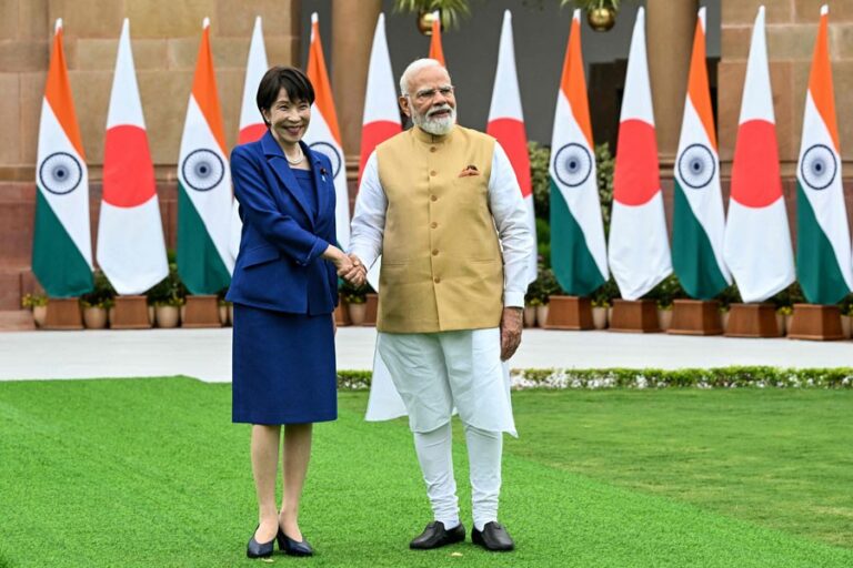 モディ首相と高市財務相の会談後、インドと日本はAI、金属、エネルギー分野で協定を締結した。