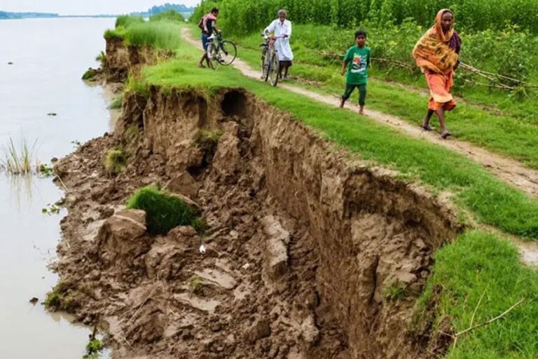 シレットとクシュティアで深刻な土砂崩れが発生