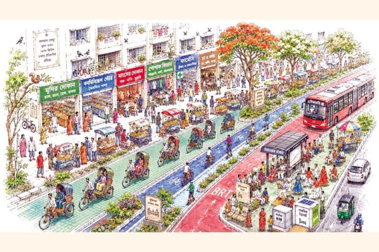 ダッカの無駄になっている道路空間を、より強力な地域資産へと変える