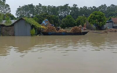 クナワブガンジの河川が増水し、4,350世帯が孤立状態に