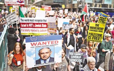 ニューヨークでのネタニヤフ首相反対デモで、ハリウッドスターを含む100人が逮捕される